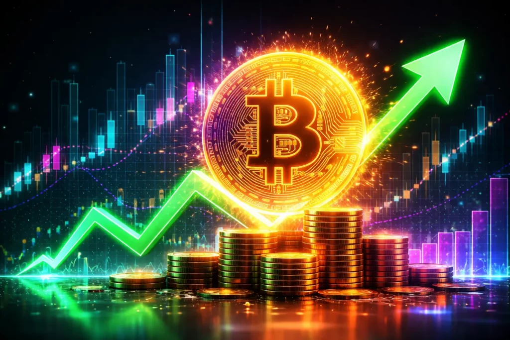 bitcoin steigt antizyklisch. btc news.
