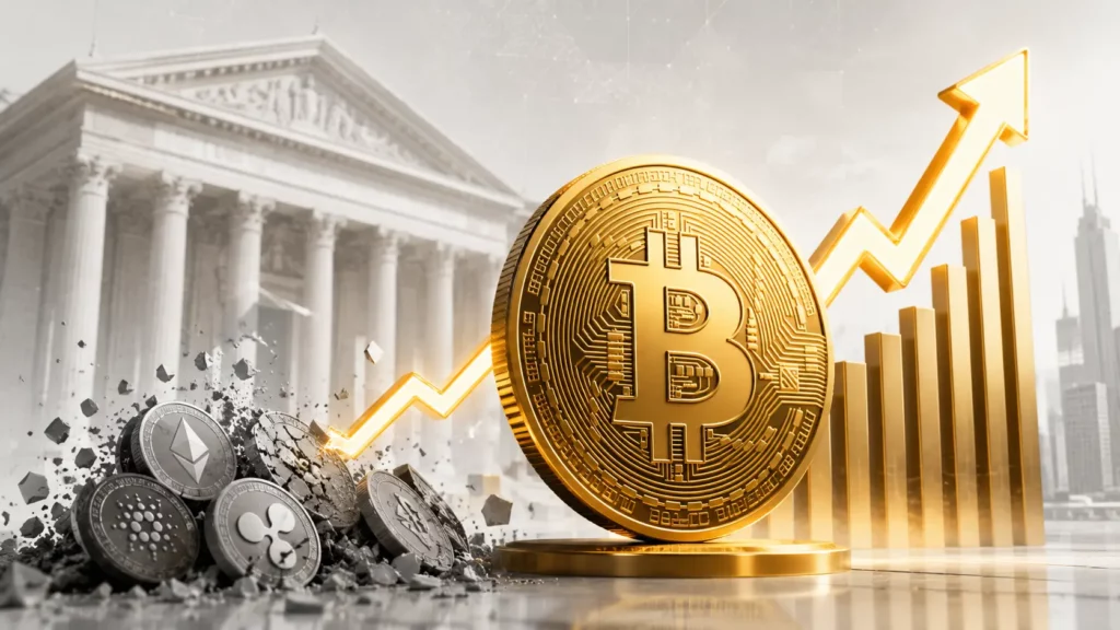 Bitcoin-Marktdominanz legt zu, Altcoins werden verdrängt