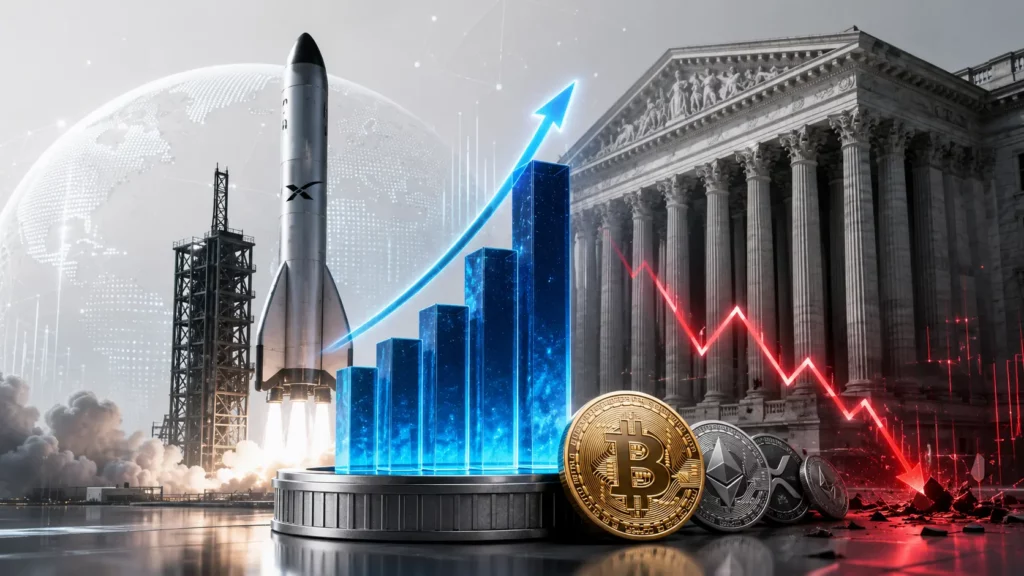 Verlieren Bitcoin & Altcoins wegen SpaceX IPO an Wert? Krypto News