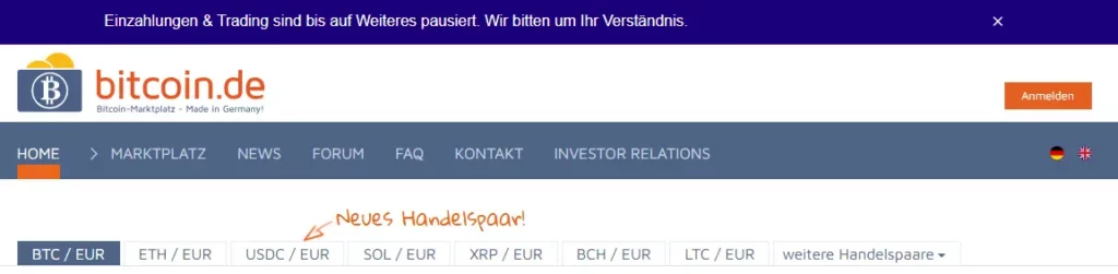 Bitcoin.de pausiert Handel weiter. Was steckt dahinter?