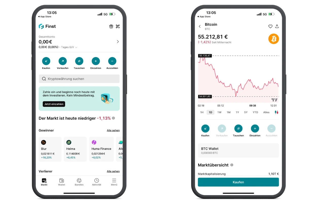 Finst Krypto – günstigste transparente Gebühr im Vergleich