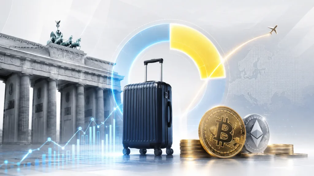 27 % geben in Umfrage an, zu erwägen, aus Deutschland auszuwandern, wenn die Krypto-Haltefrist fällt.