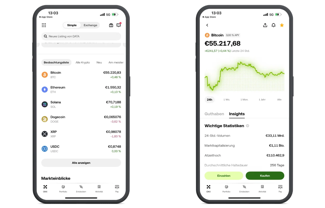 OKX Krypto – MiCAR-lizenzierte Börse mit Web3-Wallet