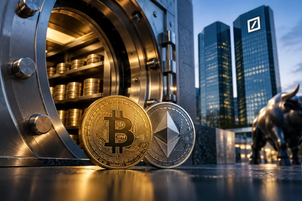 Deutsche Bank startet Krypto-Geschäft. Krypto Nachrichten von boersen-parkett.de